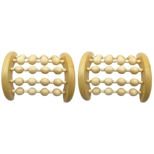 2pcs wooden massage rollers - wooden,