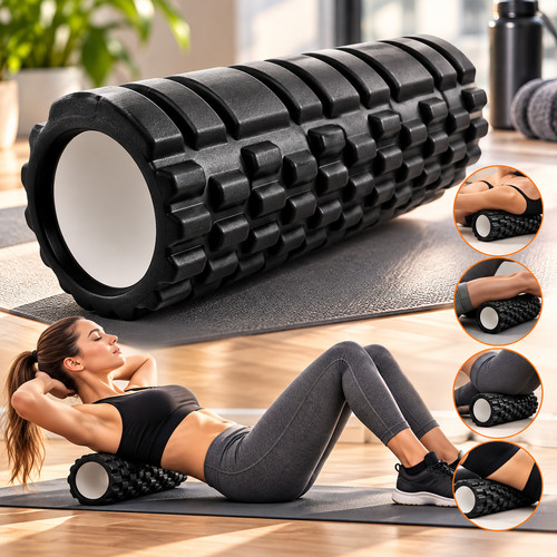 Foam fitness roller for deep - foam,